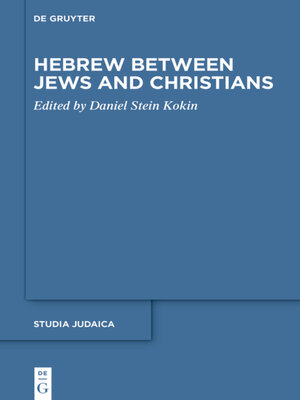 cover image of Hebrew between Jews and Christians